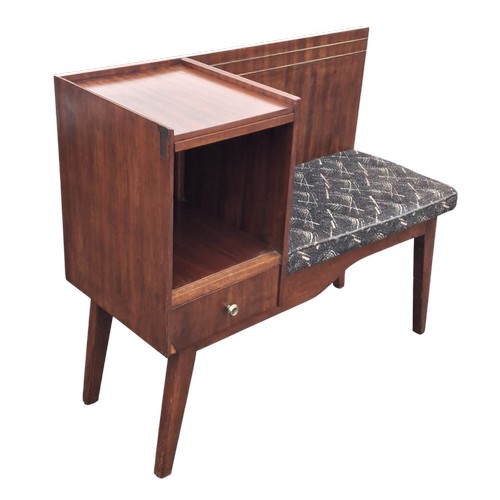 342 - A MID CENTURY HALL SEAT/TABLE IN GOOD CONDITION
