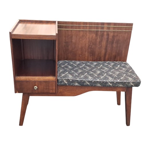 342 - A MID CENTURY HALL SEAT/TABLE IN GOOD CONDITION