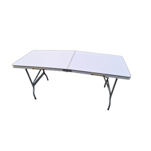 349 - A BRAND NEW STEEL FRAMED FOLDING TABLE