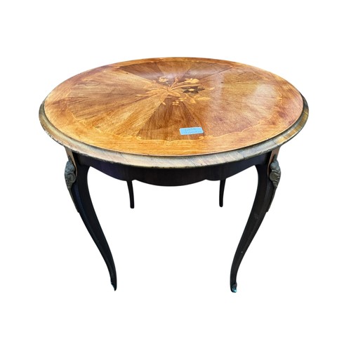 351 - A WONDERFUL INLAID LAMP TABLE WITH OMROLU MOUNTS