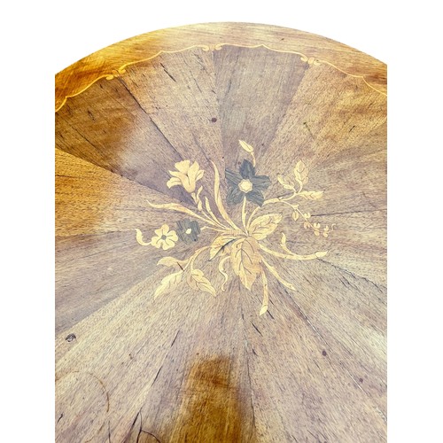 351 - A WONDERFUL INLAID LAMP TABLE WITH OMROLU MOUNTS