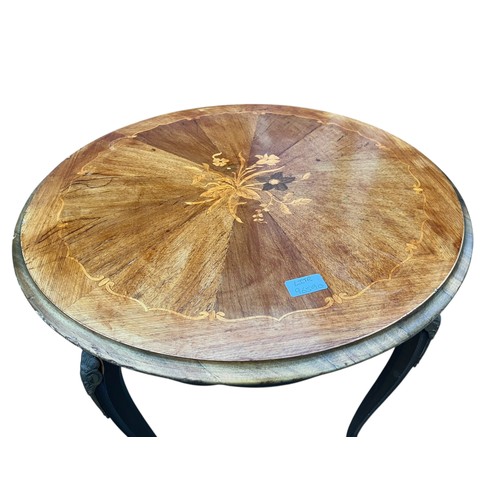351 - A WONDERFUL INLAID LAMP TABLE WITH OMROLU MOUNTS