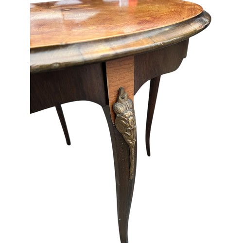 351 - A WONDERFUL INLAID LAMP TABLE WITH OMROLU MOUNTS