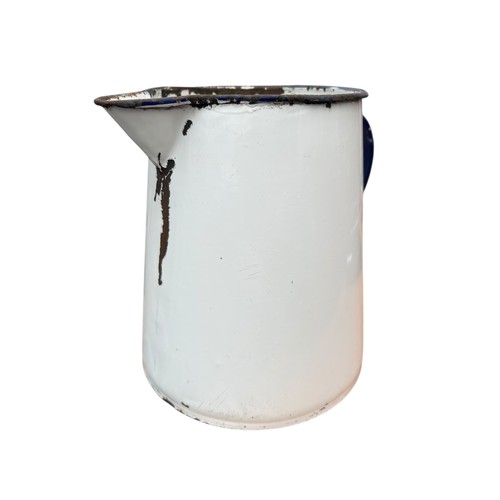 13 - AN ENAMEL JUG