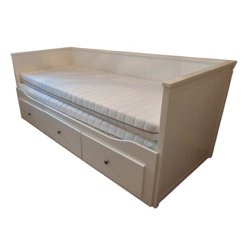 358 - A BRAND STORAGE BED WITH PULL OUT EXTENSION