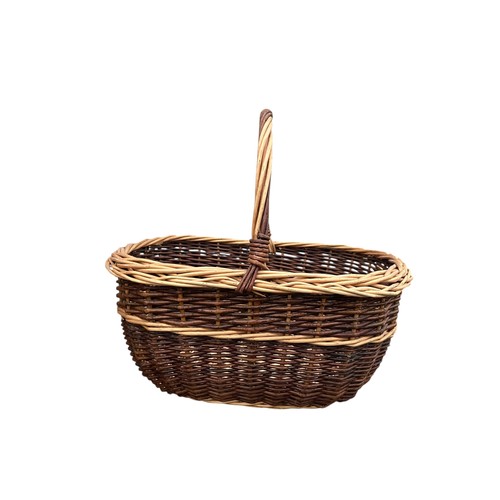 118 - 2 HAND MADE CANE SHOPPING BASKETS OF GOOD QUALITY
