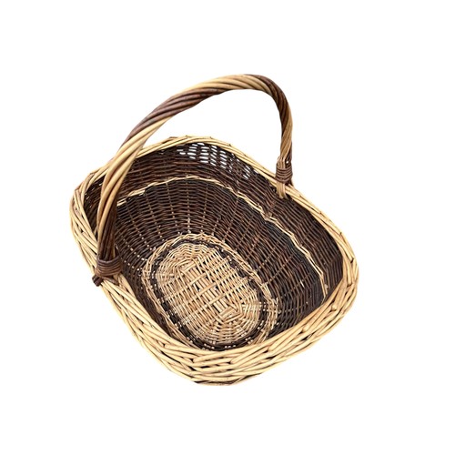 118 - 2 HAND MADE CANE SHOPPING BASKETS OF GOOD QUALITY