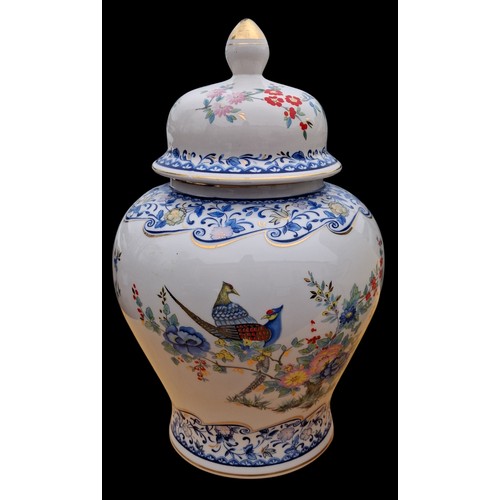 61 - A RADFORDS VASE AND ANOTHER POT WITH LID