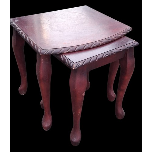 79 - A MAHOGANY NEST OF TABLES