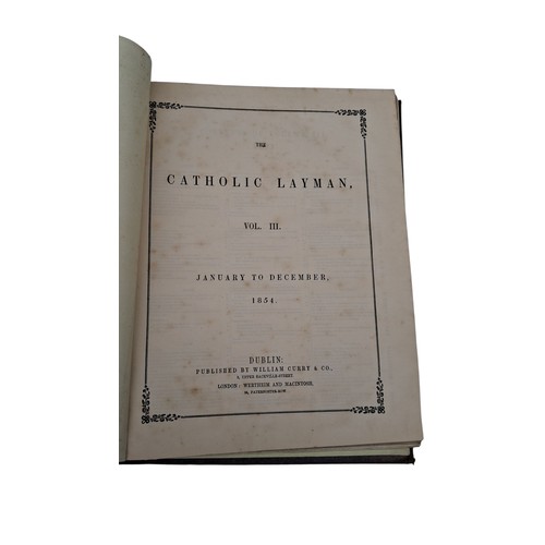 86 - CATHOLIS LAYMAN 1854 VOLS 5,6 AND 7 SUPPLEMENTS IN 1 VOLUME 1856 IN VERY GOOD CONDITION