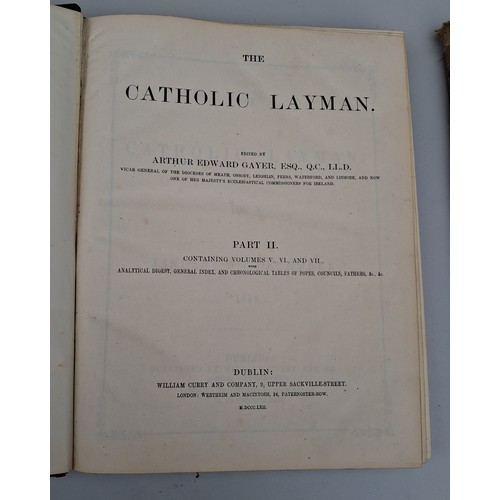 86 - CATHOLIS LAYMAN 1854 VOLS 5,6 AND 7 SUPPLEMENTS IN 1 VOLUME 1856 IN VERY GOOD CONDITION