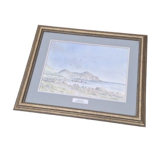 111 - A MAHOGANY MIRROR AND PRINT
