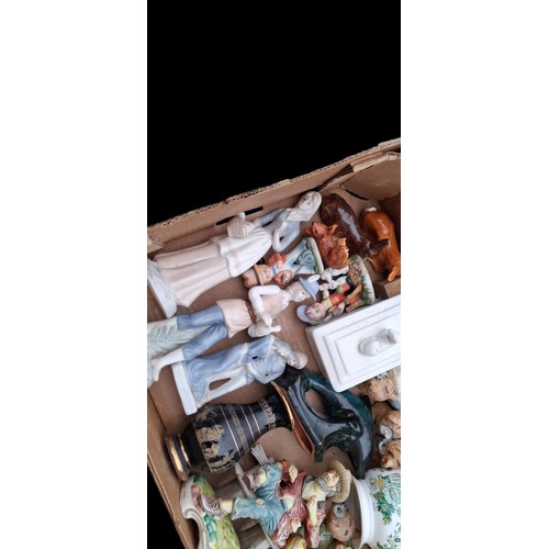 114 - A BOX OF MIXED COLLECTABLE CERAMICS