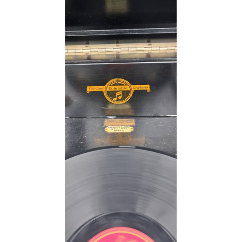 115 - AN EDWARDIAN CABINET GRAMAPHONE