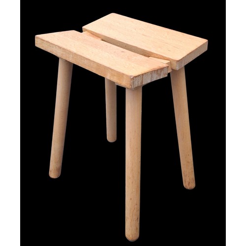 116 - A SET OF 4 BEECH FRAMED STOOLS