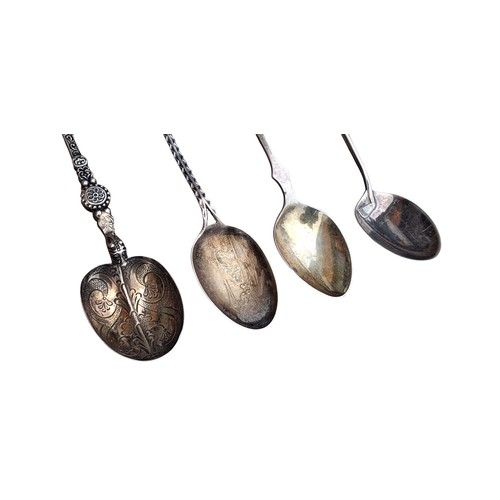 301 - 4 ORNATE SILVER SPOONS 54.6grm