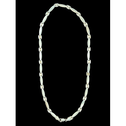 303 - A QUALITY MULTI LINK SILVER NECKLACE 24grm