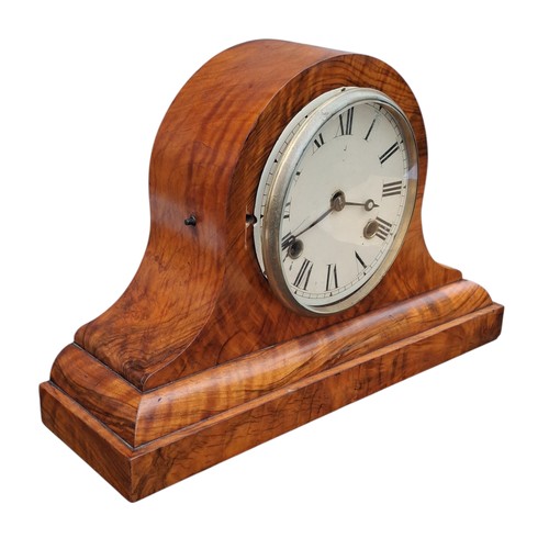 309 - A STUNNING WALNUT MANTLE CLOCK