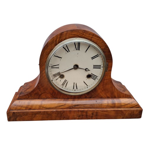 309 - A STUNNING WALNUT MANTLE CLOCK