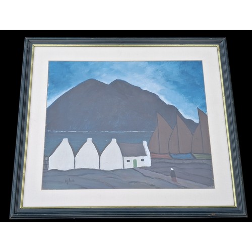 313 - AN ACRYLIC ON BOARD BY DYLAN 16.5X19.5