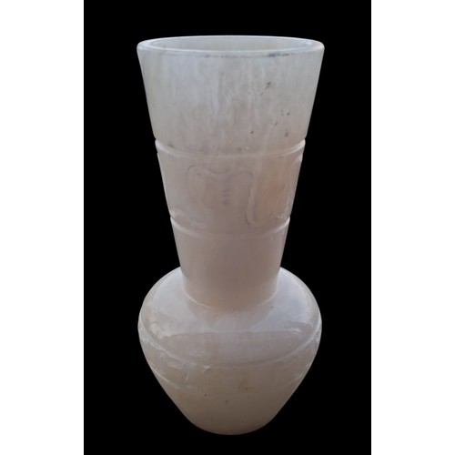 351 - A STYLISH MARBLE VASE