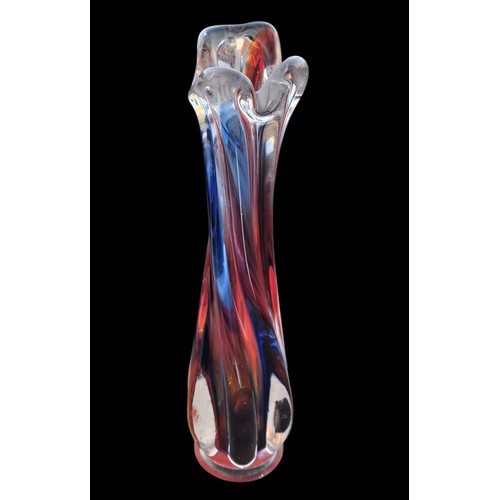 352 - A RED AND BLUE VASE