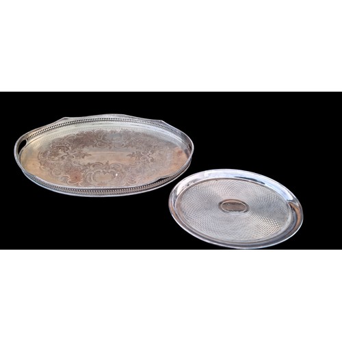 78 - 2 SILVER PLATE TRAYS LARGEST IS 24