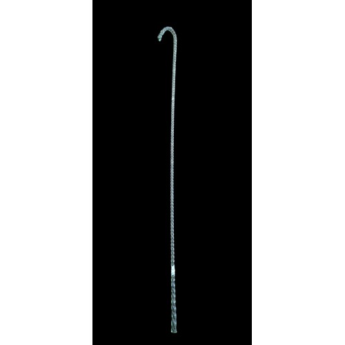 98 - A TWIST GREEN GLASS/CRYSTAL WALKING CANE 44.5