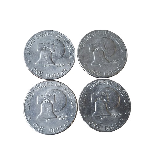 110A - 4 x 1976 SILVER COMMEMORATIVE BICENTENNIAL ONE DOLLARS