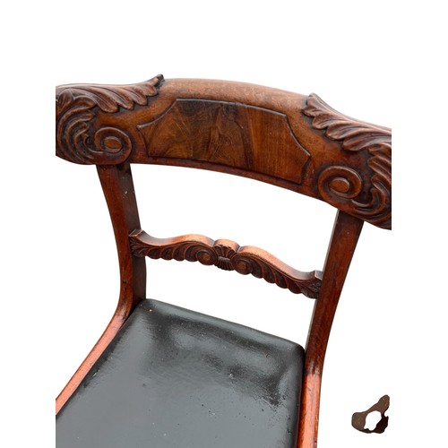 137 - A PAIR OF HEAVILY CARVED GEORGIAN SIDE CHAIRS