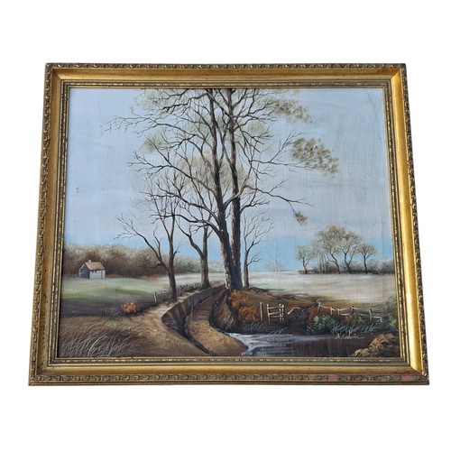 85 - AN OIL ON CANVAS FRAMED 