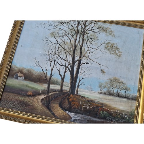 85 - AN OIL ON CANVAS FRAMED 