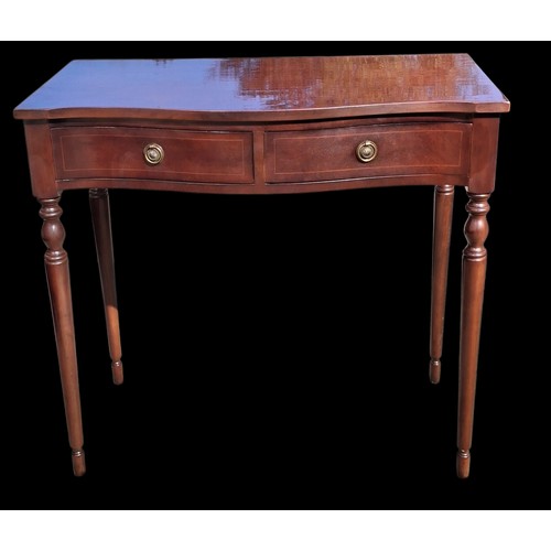 99 - MAHOGANY 2 DRAWER TABLE