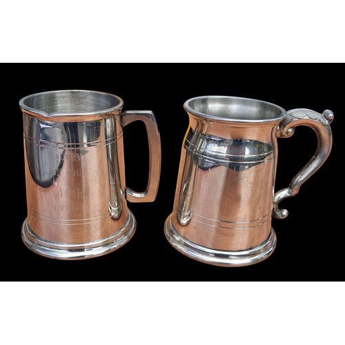 119 - 2 PEWTER TANKARDS