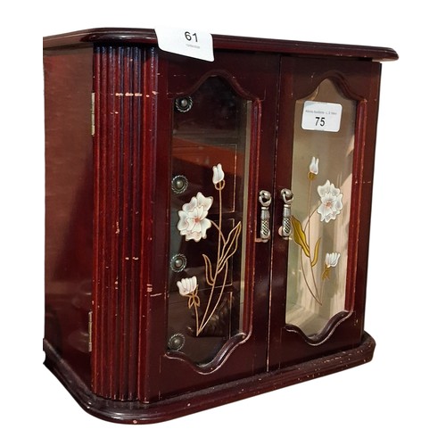 61 - A FITTED JEWELLERY CABINET