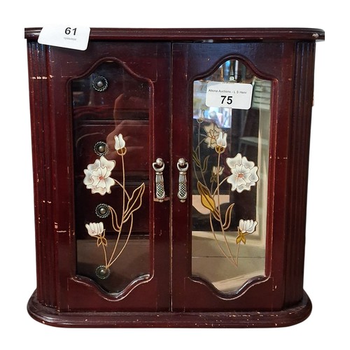 61 - A FITTED JEWELLERY CABINET