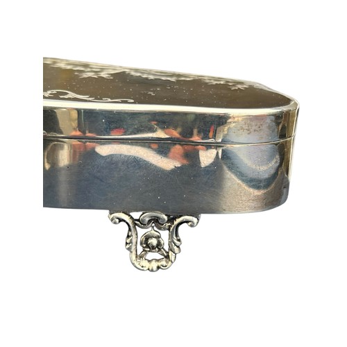 A SPECTULAR BIRMINGHAM SILVER ORNATE BOX SET TORTOISE SHELL OF ...