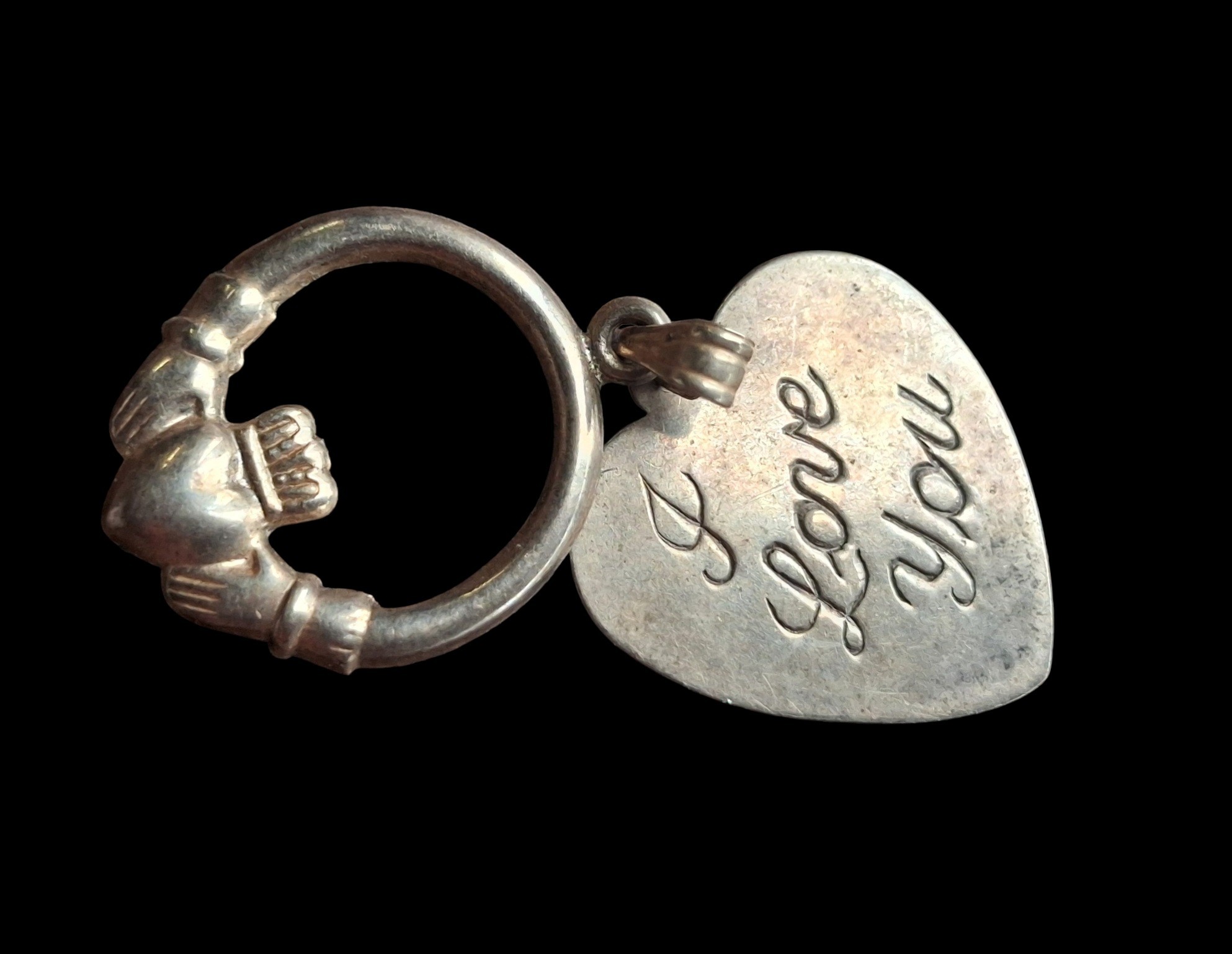 A 9CT GOLD DOUBLE PENDANT WEIGHS 1.27 GRAMS