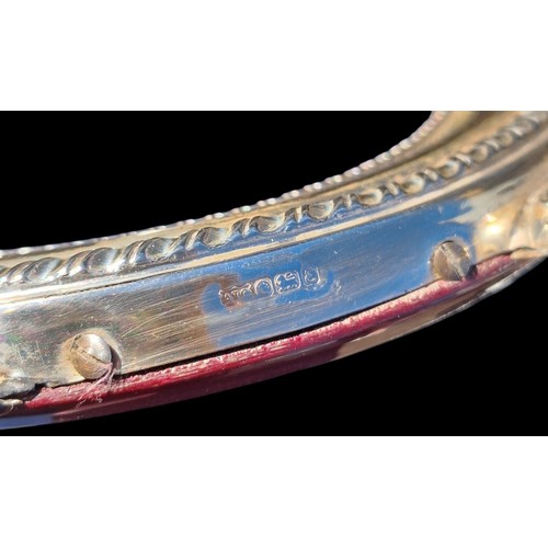 SILVER HALLMARKED OVAL PHOTO FRAME