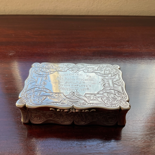 239 - Silver Trinket Box HM Birmingham 1861 by Edward Smith 

