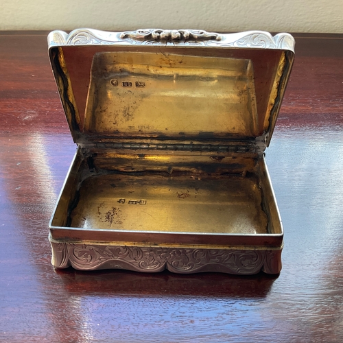 239 - Silver Trinket Box HM Birmingham 1861 by Edward Smith 

