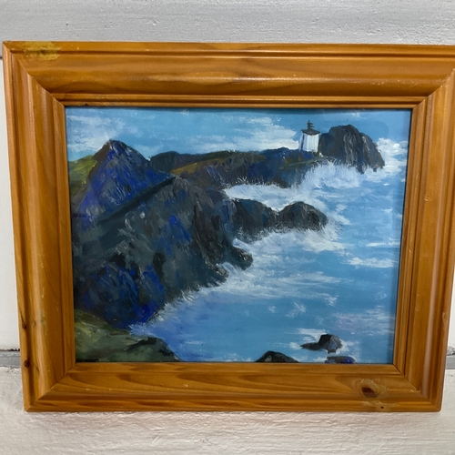 128 - Small Local Scene Painting Artist Unknown 'St Martin's Point'

Size: 34cm x 29cm