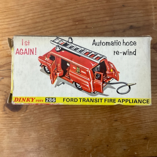 163 - Dinky Toys: Ford Transit Fire Appliance with Automatic Hose Re-wind: 286