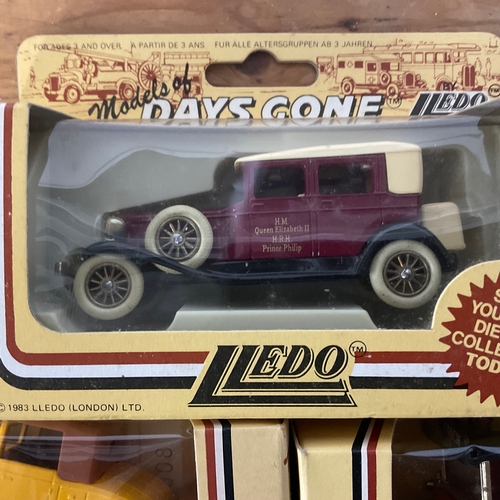 208 - Lledo Days Gone Die Cast Metal Replica x 7 to include HM Queen Elizabeth II & HRH Prince Philip Roll... 