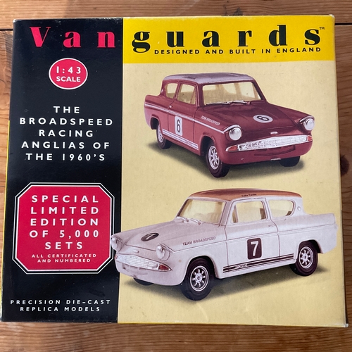 222 - Vanguards Precision Die-Cast Replica Models 'The Broadspeed Racing Anglias of the 1960's'