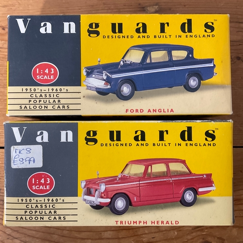 223 - Vanguards Die Cast Replica Models Classic Popular Saloon Cars x 2

Ford Anglia VA1000 Navy Anglia
Tr... 