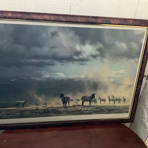 254 - Framed Limited Edition Signed Print by David Shepherd 'Storm Over Amboseli'

Size: 
87cm wide x 64cm... 