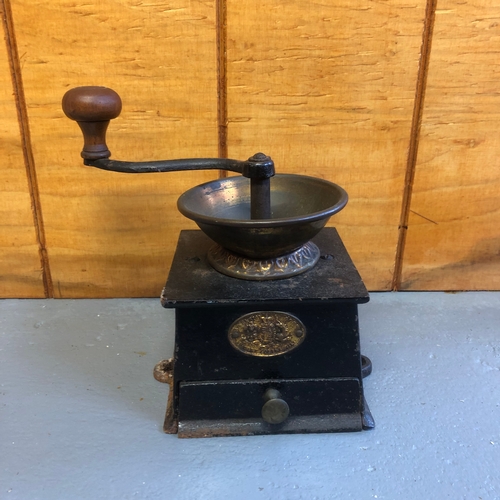 282 - Vintage Metal Coffee Mill A Kenrick & Sons