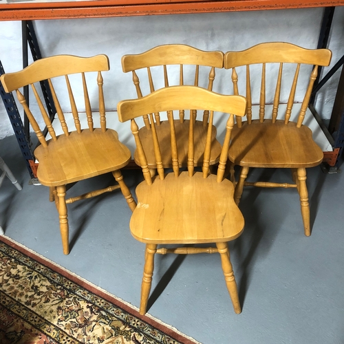 286 - Set of Pine Chairs x 4