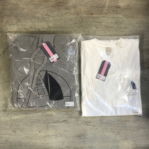 289 - Jack Wills Guernsey Hoodie & T-shirt
(still in packaging & unchecked)

Size:
Hoodie 14
T-shirt Large